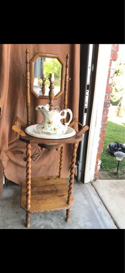 Washstand and lamp