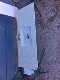 Marble bathroom counter