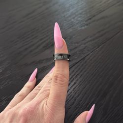 Tiffany & Co Black Titanium Ring Unisex Size 6