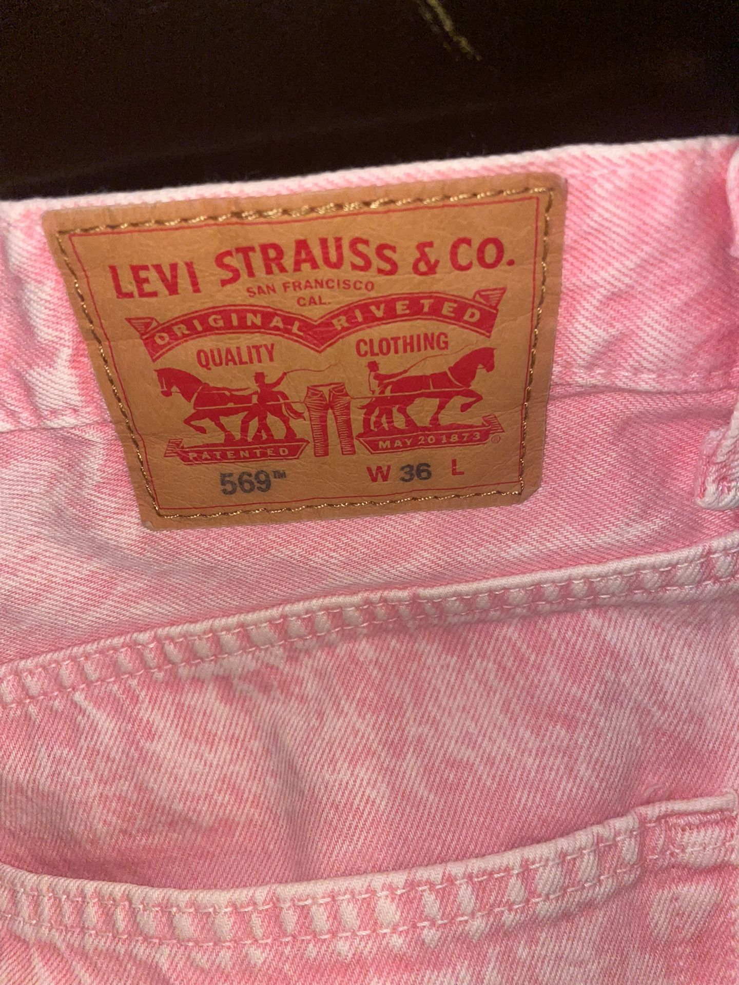 Levi’s Pink Shorts ( Front And Back Pictures ) “Size 36 “ for $35