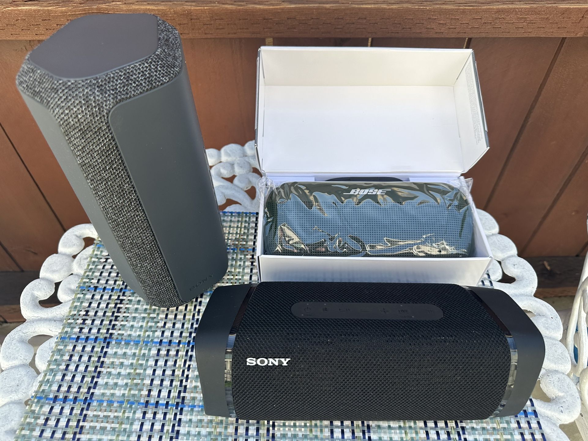 Bose And Sony Bluetooth Speakers