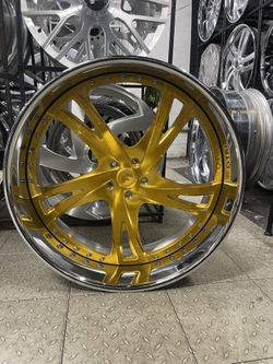 26 Gold Forgiato Wheels Rims Tires Box Chevy $8900