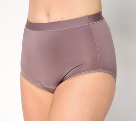 Breezies Natural Curve Leak Protection Full Brief Panty Set of 3, Size X-Large
