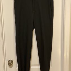 Mens Haggar Slim Dress Pants Black