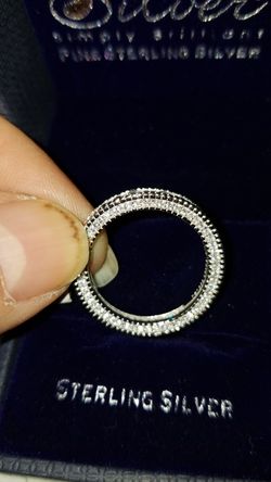 silver eternity band size 8