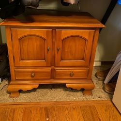 Solid Wood Table With Drawer