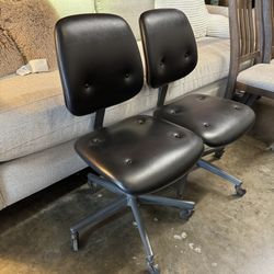 Vintage Steelcase Black Office Desk Chair Mid-Century Modern MCM Good Condition $140 each 