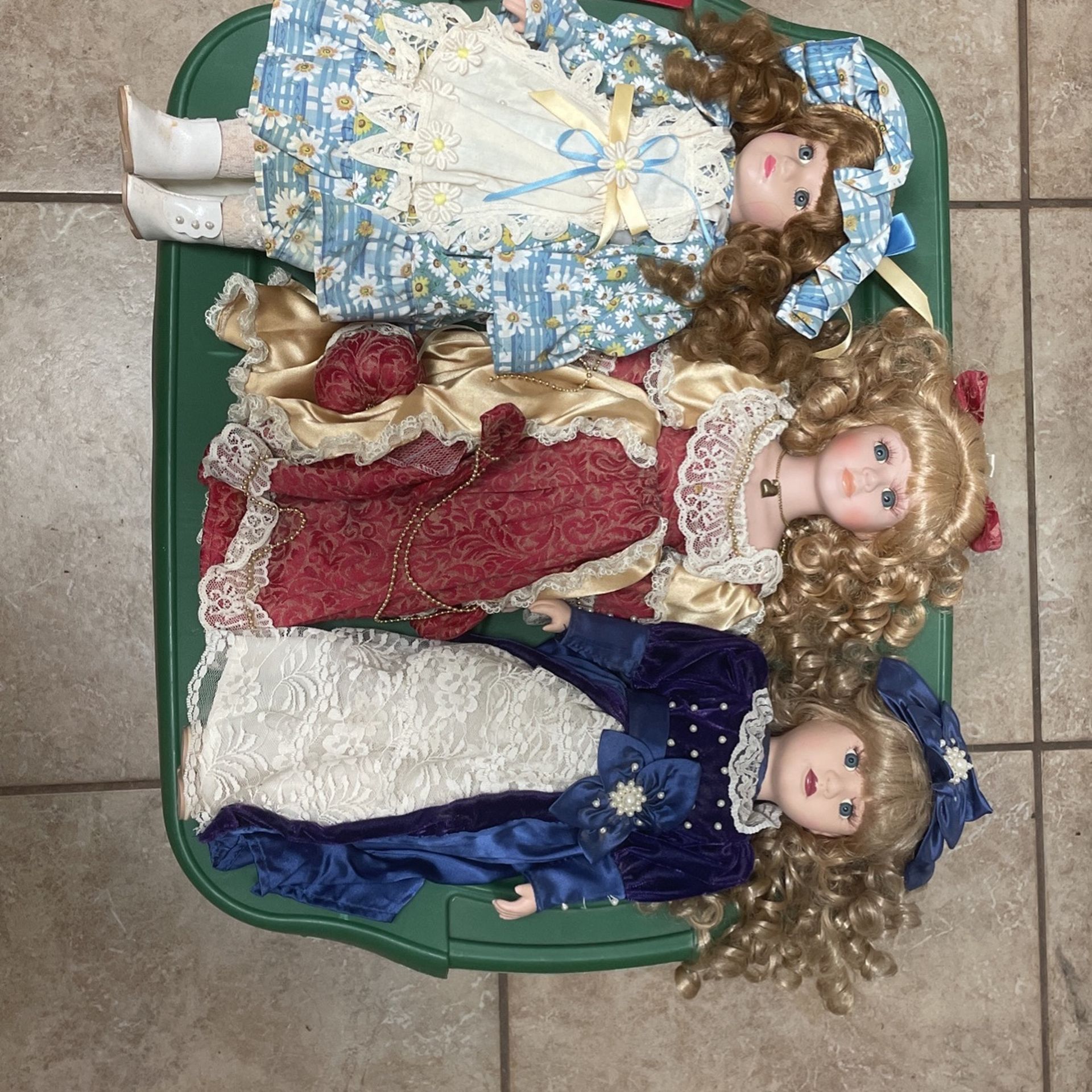 Porcelain Doll Set