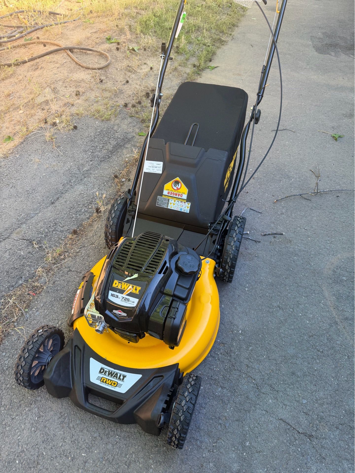 Dewalt lawnmower gas