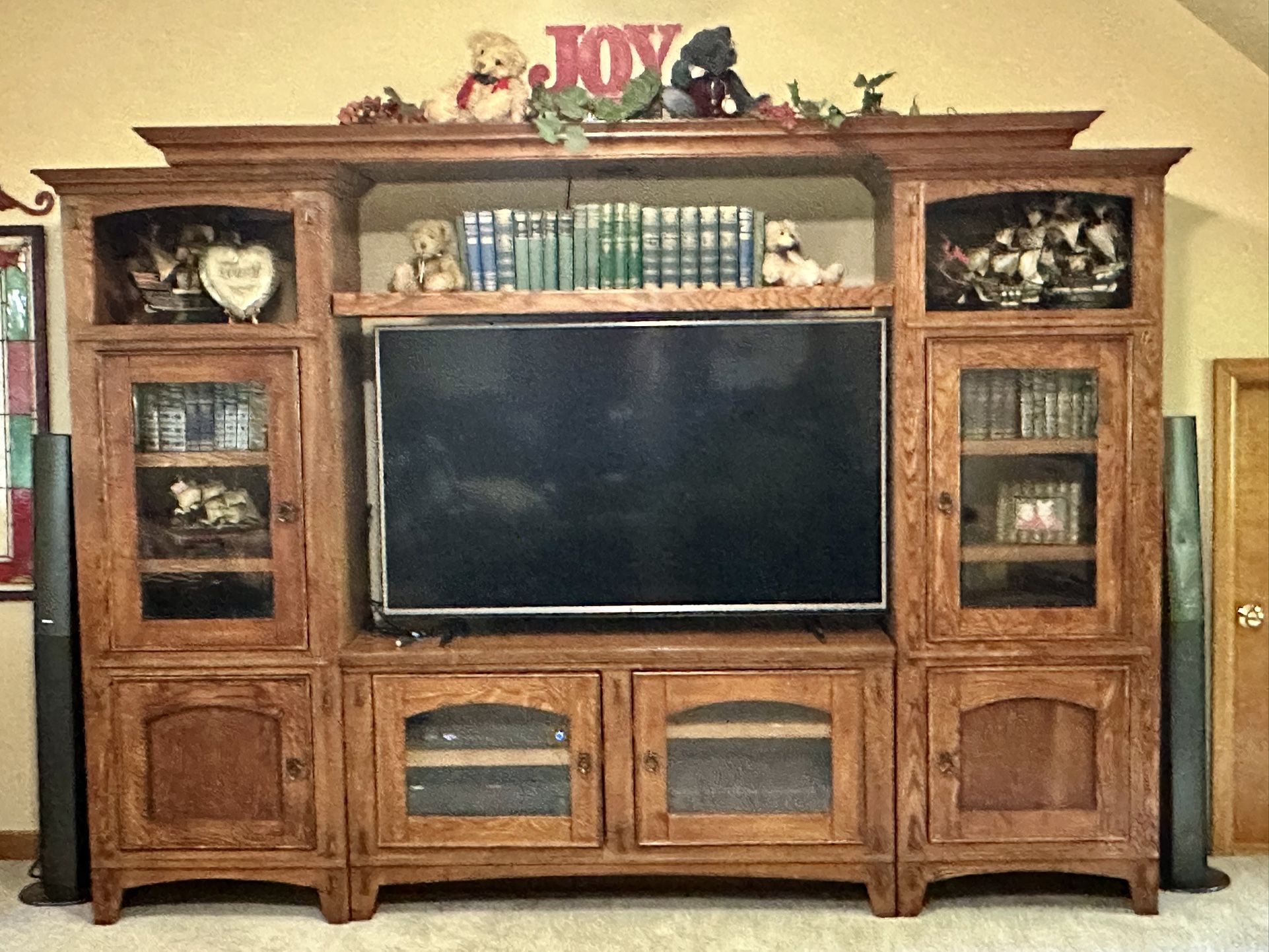 Beautiful Solid Wood Entertainment Center