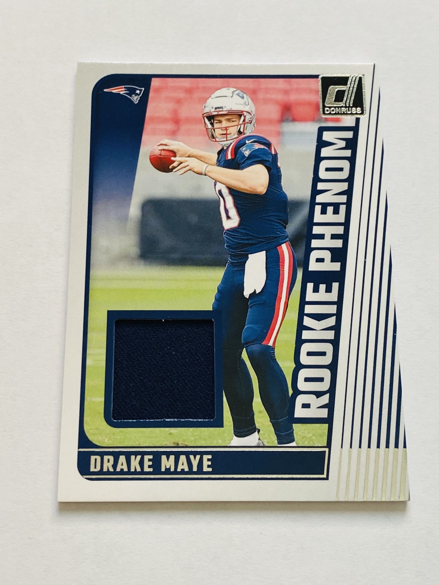 2024 Panini Donruss Football Drake Maye RPJ-DMA Rookie RC Jersey Patch