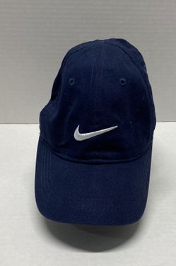 Nike Kids Navy Blue Swoosh Adjustable Strapback Baseball Hat Pre Owned