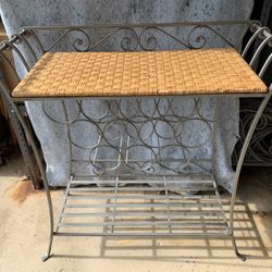 Wine Rack Table & Wine Glasses
