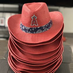 LOS ANGELES ANGELS RED COWBOY HAT 5/24/24