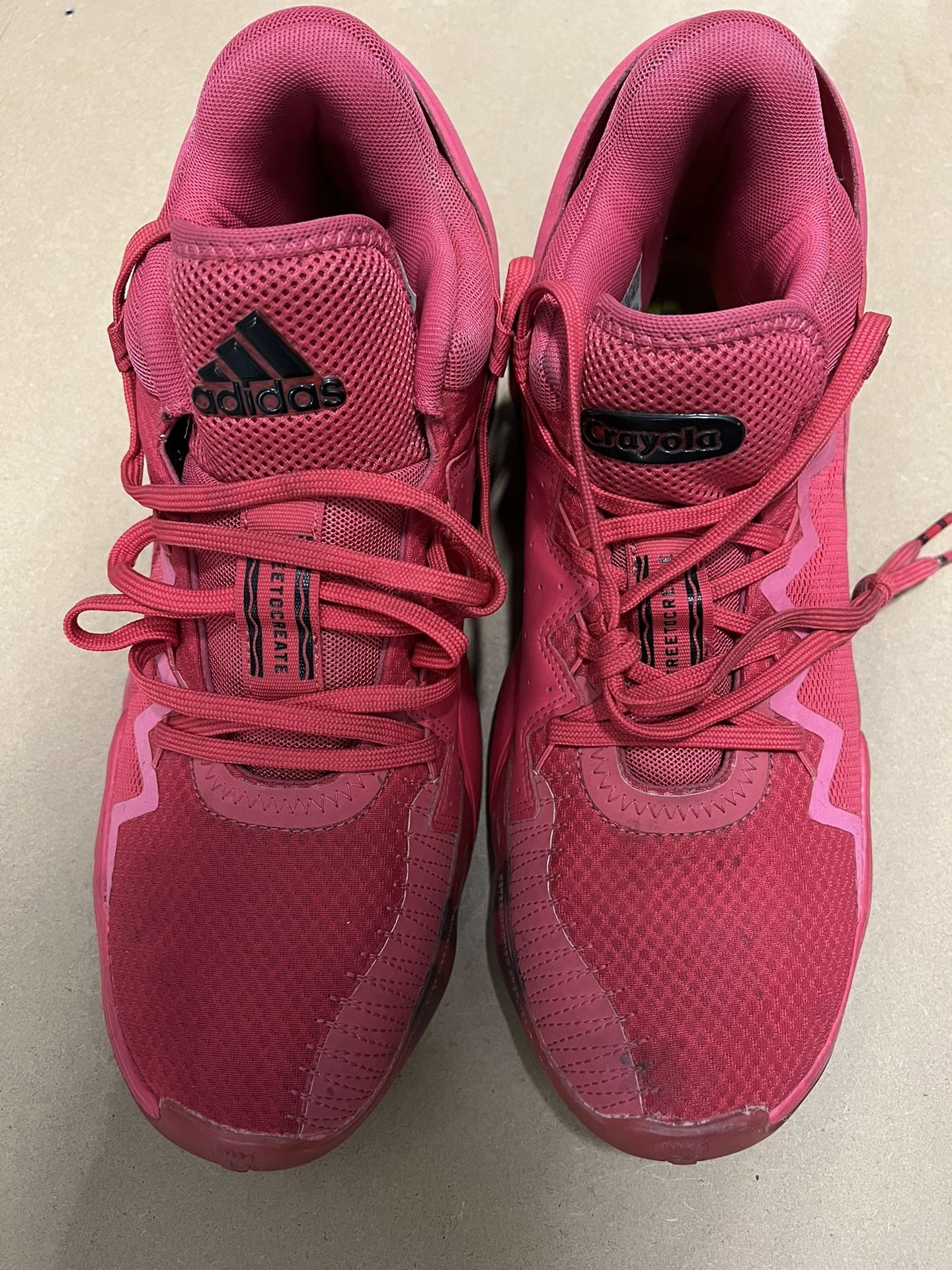 Adidas D.O.N Issue #2 Crayola Crayon Power Pink Red Size Sneakers 10 FV8961