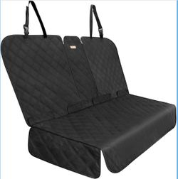 ALLANSING Back Seat Cover - 900D Oxford Waterproof Car Seat Protector, Fits Cars/SUVs/Trucks, Split Bench, Non-Slip, for Messy Kids & Drooling Dogs, E