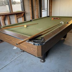 7’ Slate Pool Table – Solid, Heavy, Plays Great – MUST GO TODAY