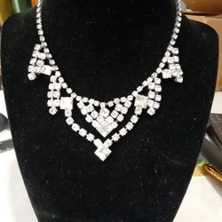 White Rhinestone Necklace