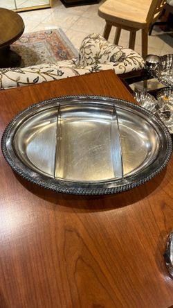 Crescent Silver Plated Serving Platter