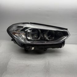 18-21 BMW X3, X4 Passenger Side RT LED Headlight OEM 