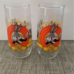 Collectible Happy Birthday Bugs Glass. Both For $16.