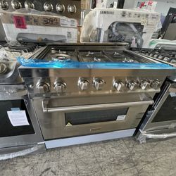 Zline 36” Freestanding Gas Range In Stainless Steel New Open Box