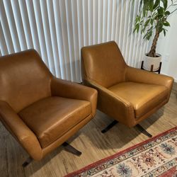 West Elm Lucas Swivel Chairs