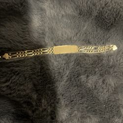 Figaro Bracelet With Name Plate 