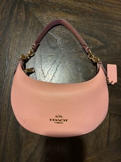 Coach Pink Leather Hobo Shoulder Bag