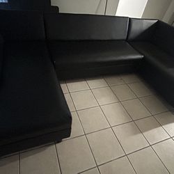 3 Piece Black Couch 
