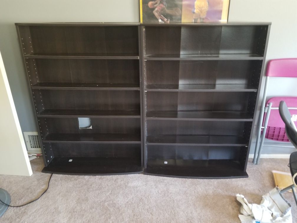 Two small book/dvd shelves