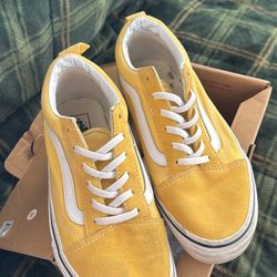 Kids/Womens Old Skool Elastic Yellow Vans