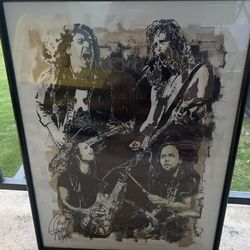 Framed Guitarist Art/Decor 