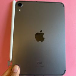 Apple Ipad Mini 6th Generation (2021/ 8.3” Liquid Retina ) 64GB WiFi + cellular (5G Unlocked) with pen, case & Accessories 