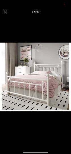 White Queen Sized Bed Frame Perfect Condition
