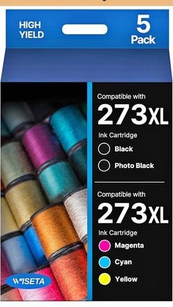 NEW 5pack 273XL Black and Color Ink Cartridges for Epson Expression