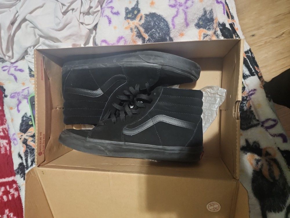 Black Vans Women 11 Men 9.5