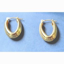 14K Gold Hoop Earrings 
