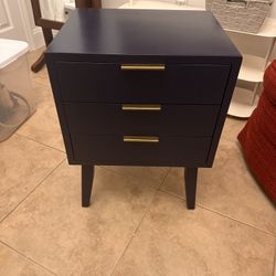 navy blue end table office living room 
