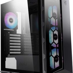 PC Case MSI GUNGNIR 110R With 4 MSI Argb Fans + AIO + PSU + RGB Fans + GPU Bracket – Used