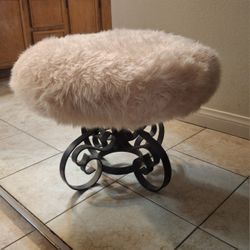 Pink Vanity Chair/ Ottoman