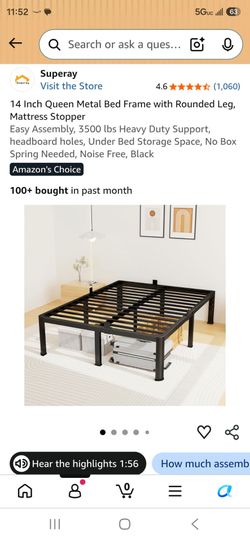 Queen size bed frame