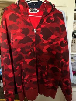 Authentic Red Bape Zip Up