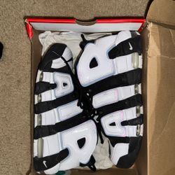 Nike Air More Uptempo 96 Retro High Top White Basketball Sneakers Trainers Shoes
