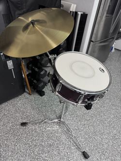 Tate snare drum and cymbal set