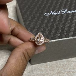 Neil Lane Rose Gold Morganite Ring. Size 8 