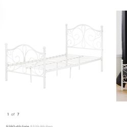 Queen White Bed Frame 