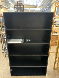 VASAGLE 5-Tier Bookshelf Storage Organizer - Black