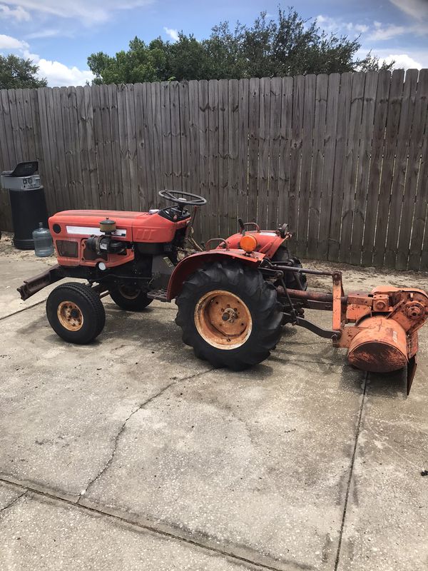 1984 Yanmar 186D 2wd, 60 inch Woods Finish cut mower, and 5 ft box ...