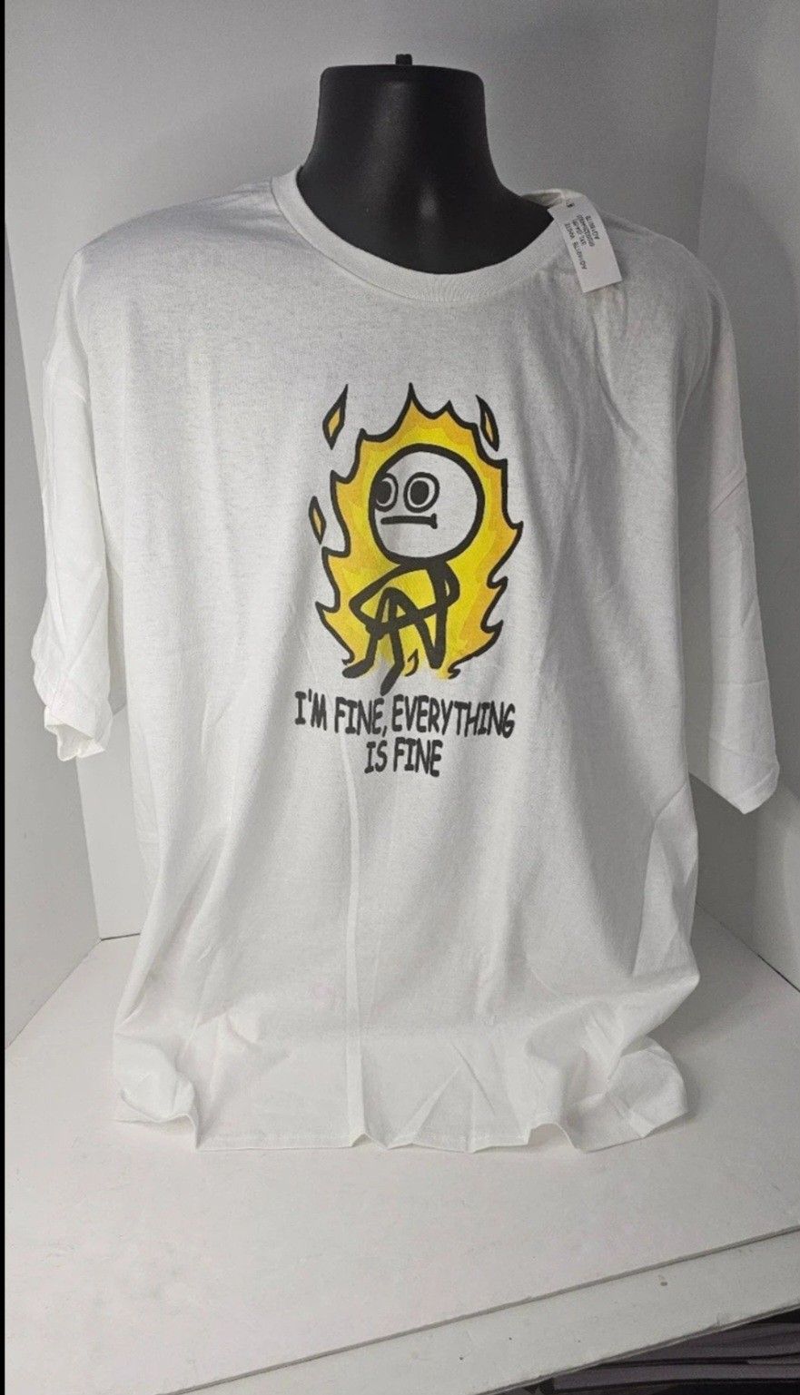 DOM Its Fine, Everything Is Fine Graphic Tee Mens XL
